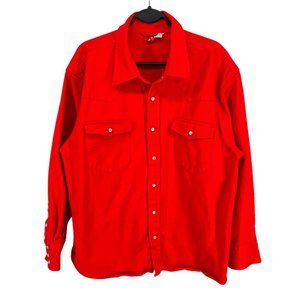 Vintage Marlboro Pearlized Snap Denim Button Up Shirt Western Red Men's Small